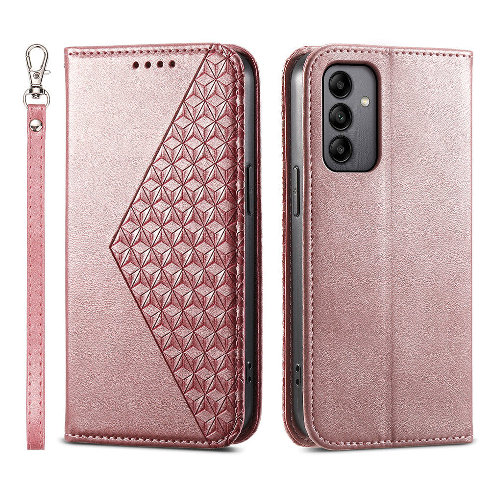 For Samsung Galaxy A05s 4G Case Imprinted Rhombus Pattern Wallet Stand Phone Cover For Samsung Galaxy A05s 4G Case Imprinted Rhombus Pattern Wallet Stand Phone Cover
